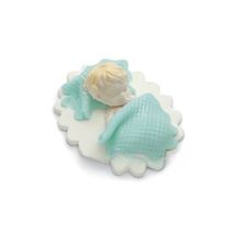 Picture of BABY UNDER THE BLANKET 7 X 8CM HAND MADE SUGAR CAKE TOPPER